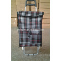 Supermarché Hand Push Plastic Shopping Cart Sac à bandoulière pliable